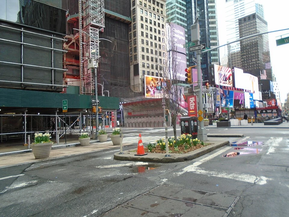 Times Square during the shutdown