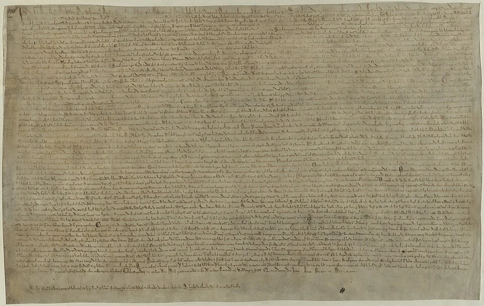 Magna Carta, surviving 1215 exemplar; English royal scribes, 1215