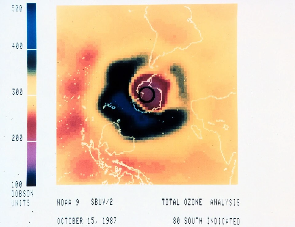 The Antarctic ozone hole in 1987