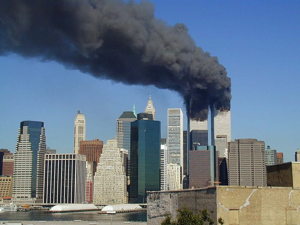 Smoke above the World Trade Center