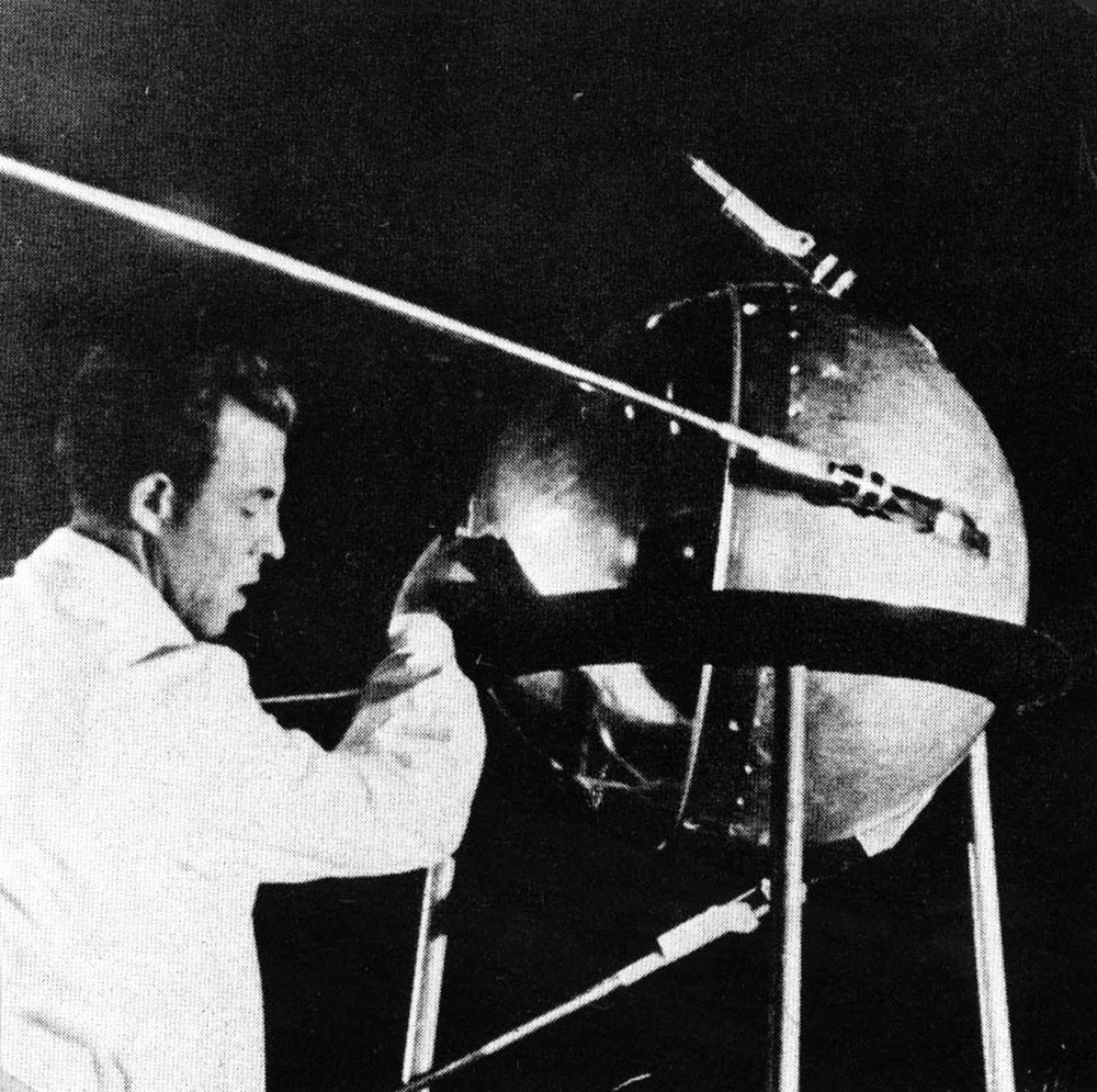 A technician preparing Sputnik 1