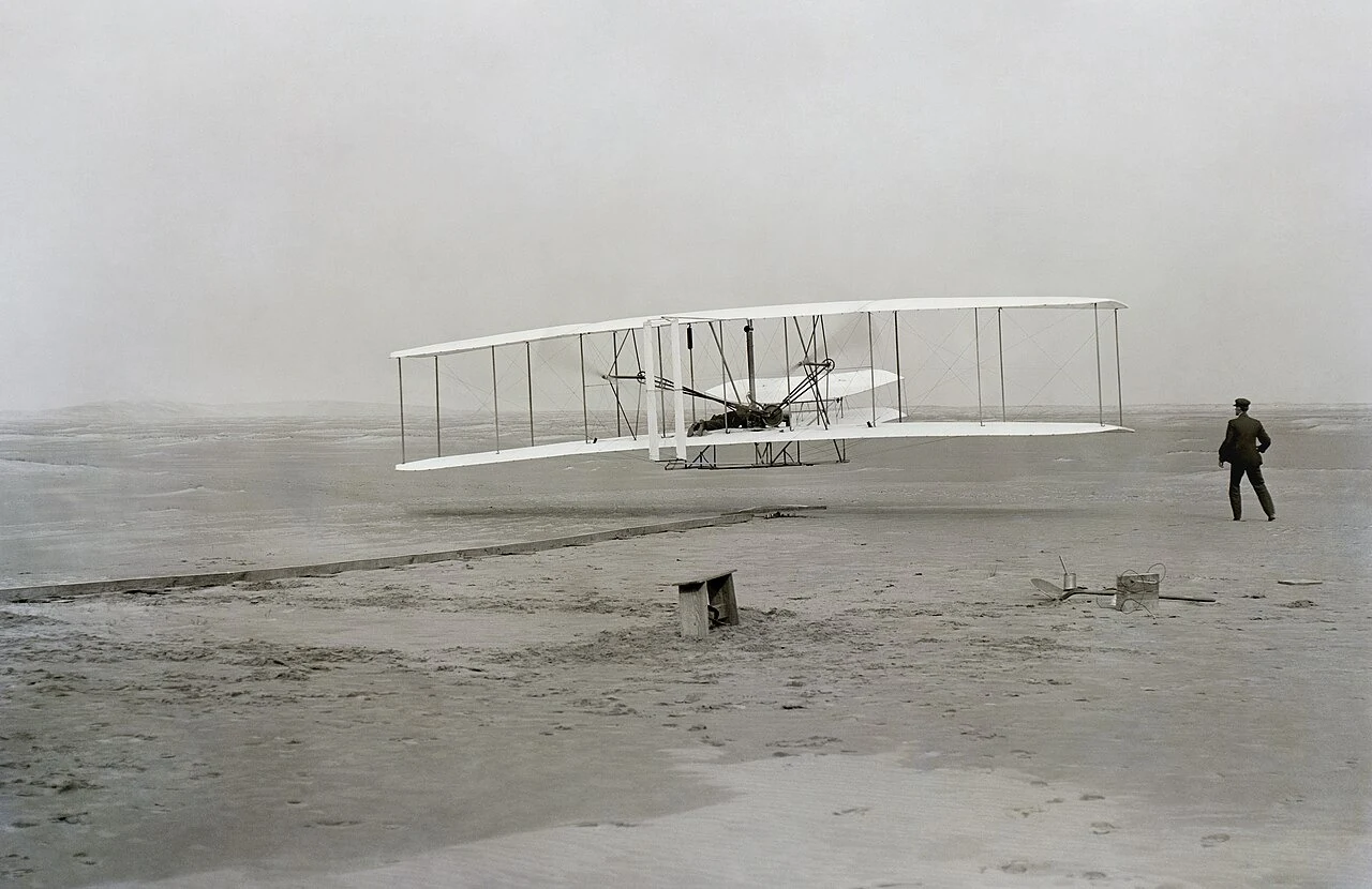 The Wright Flyer's first flight
